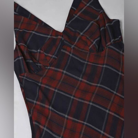 REVOLVE Navy and Red Plaid Maxi Dress - Picture 3 of 8